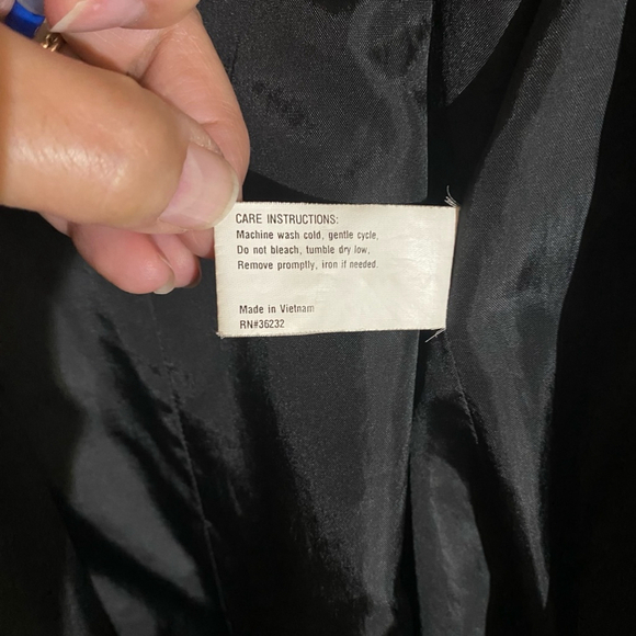 Vintage Gallery Black Hooded Rain Trench Coat Small - Picture 15 of 15